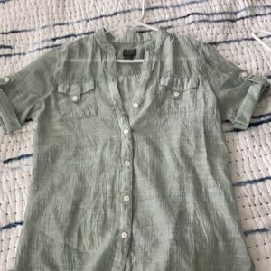 Semi sheer green top from Chico’s size 1